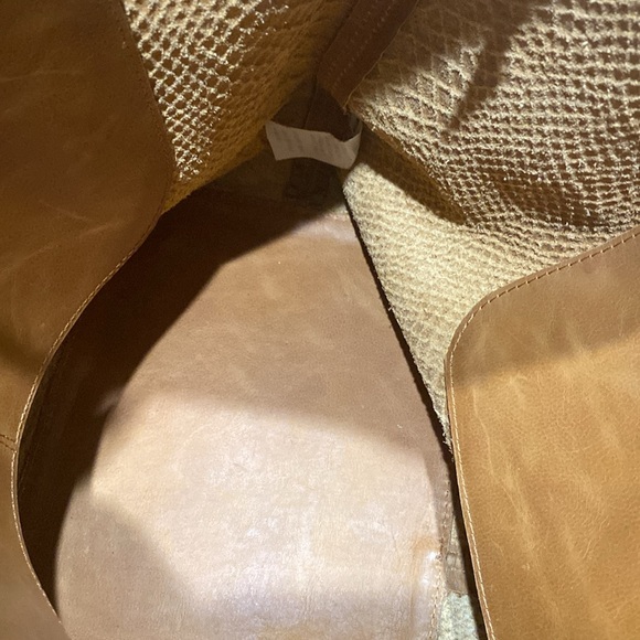 GASPY “Tracy” Large Tan (Burnt Caramel) Snakeskin Embossed Leather - Picture 14 of 16